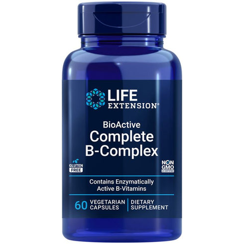 BioActive Complete B-Complex 60 Capsules-Life Extension-Matakana Pharmacy